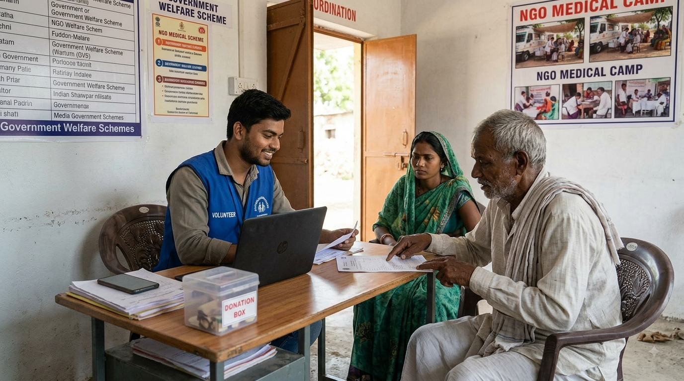 Free healthcare services and blood donation camps